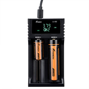 Fitorch Lii-S2 Intelligentes USB-Ladegerät mit Dual-Slot 