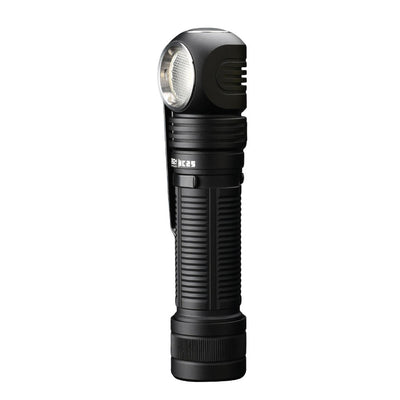 Fitorch HC25 black right-angle headlamp with ribbed body and pocket clip