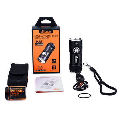 Fitorch P25 small flashlight with 3000lms 4 leds