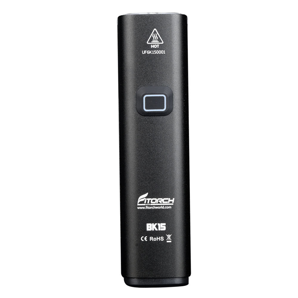Top view of the Fitorch BK15 USB-C rechargeable bike light