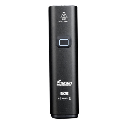 Top view of the Fitorch BK15 USB-C rechargeable bike light