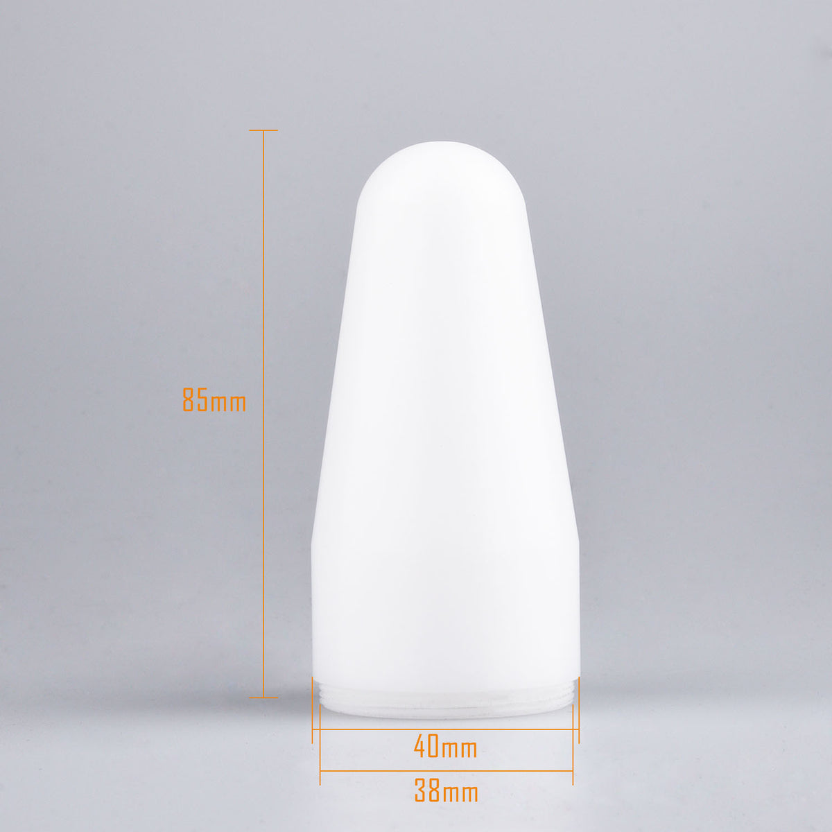 White Fitorch DF35 diffuser with 85 mm length and 38 mm and 40 mm base measurements