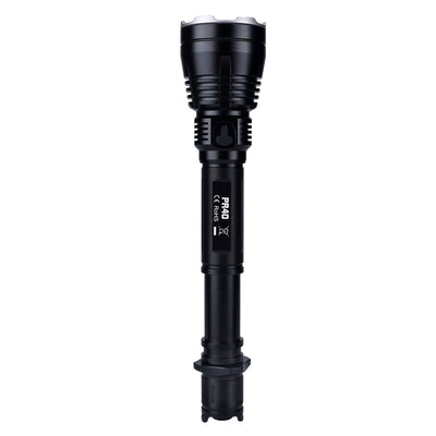 Fitorch PR40 upright flashlight with the charging cover facing forward